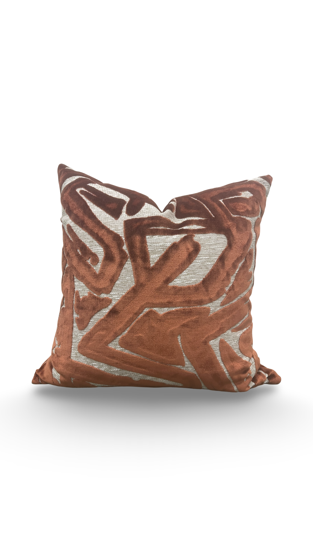 Designer Fabric ACDC Spice 22x22" Knife Edge Decorative Throw Pillow