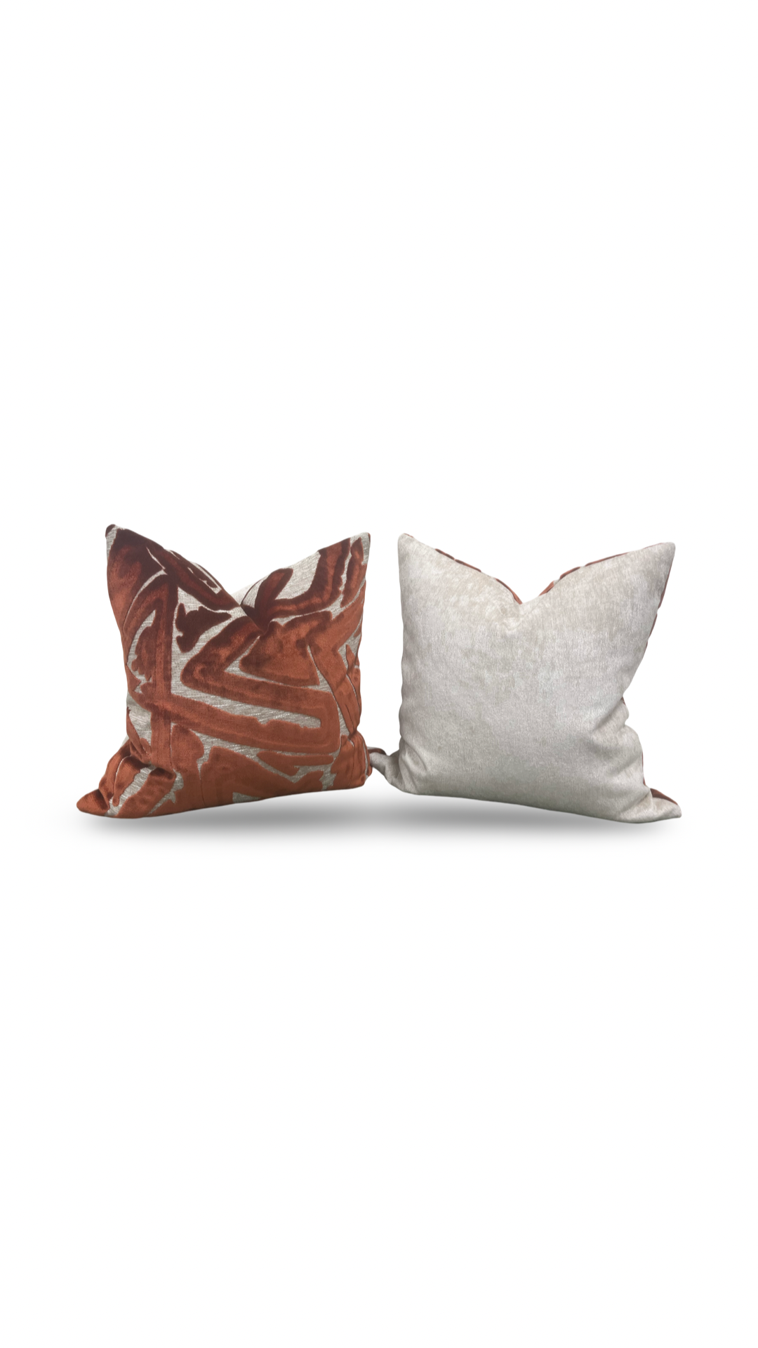 Designer Fabric ACDC Spice 20x20" Knife Edge Decorative Throw Pillow
