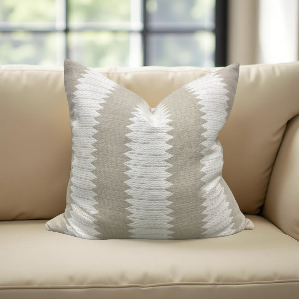 Aperigon Swag Jute 22x22" Knife Edge Decorative Throw Pillow