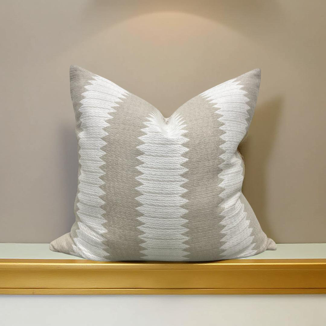 Aperigon Swag Jute 22x22" Knife Edge Decorative Throw Pillow