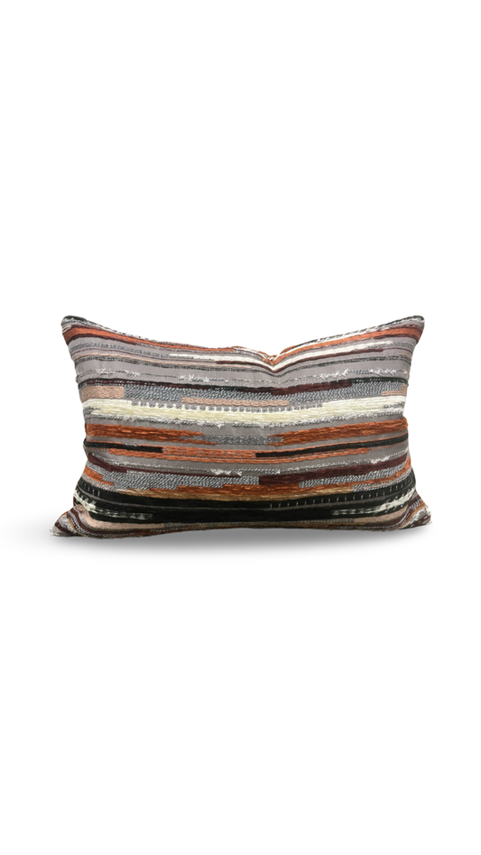 Maroc Cinnamon 12x18" Knife Edge Decorative Lumbar Pillow