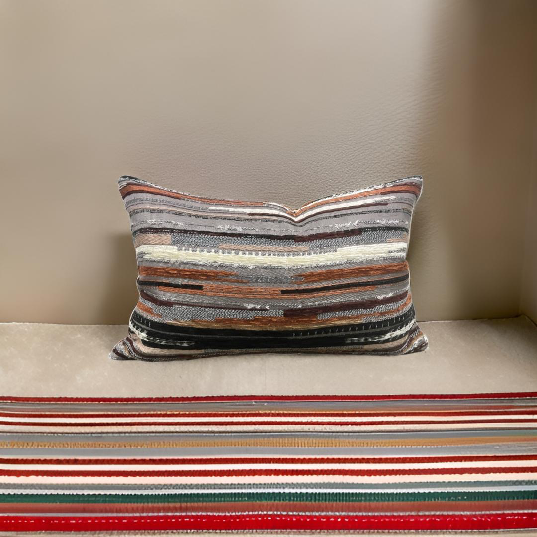 Maroc Cinnamon 12x18" Knife Edge Decorative Lumbar Pillow