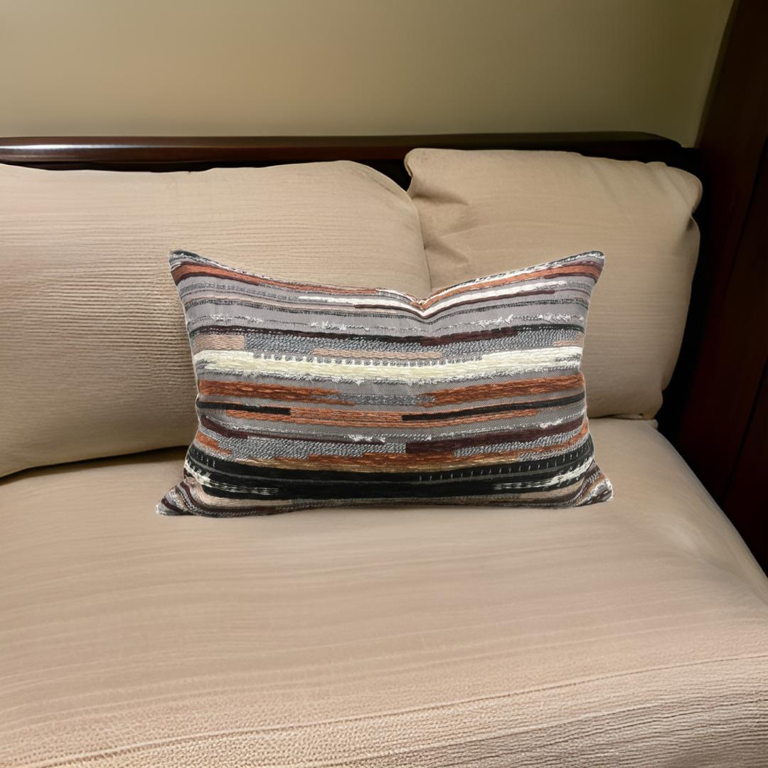 Maroc Cinnamon 12x18" Knife Edge Decorative Lumbar Pillow