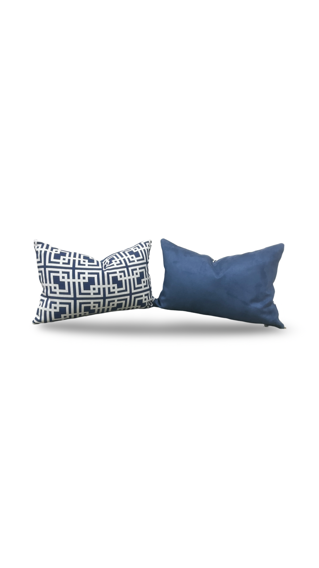 Breaker Blue Navy Blue 12X18" Knife Edge Decorative Lumbar Pillow