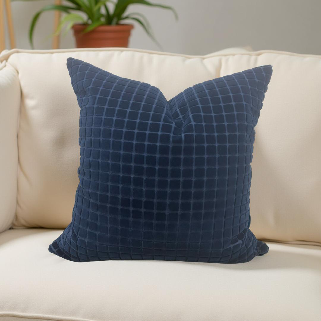 Smalti Blue Grotto 22x22" Knife Edge Decorative Throw Pillow
