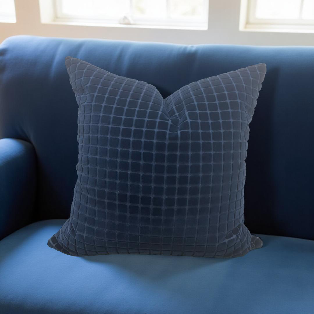 Smalti Blue Grotto 22x22" Knife Edge Decorative Throw Pillow
