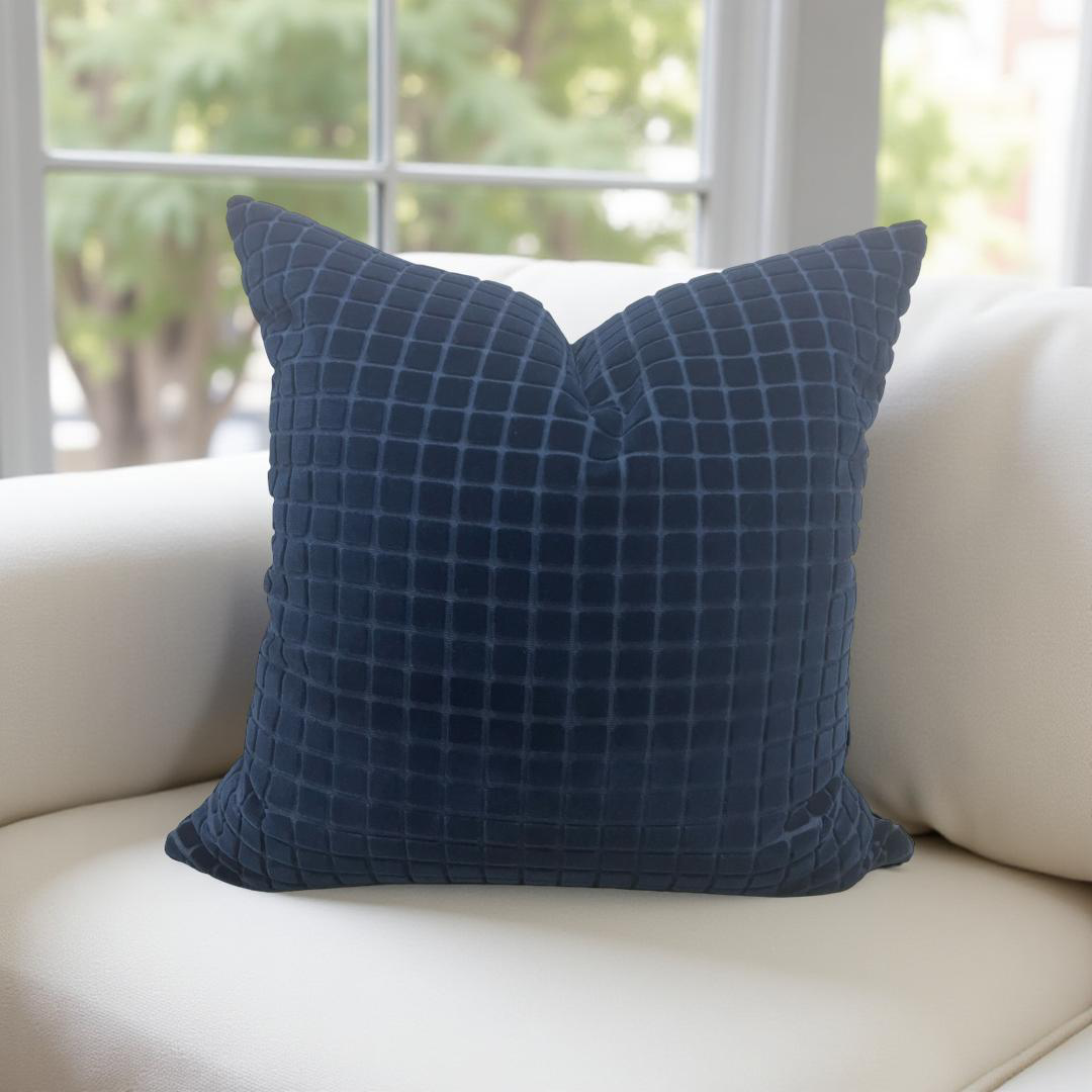 Smalti Blue Grotto 22x22" Knife Edge Decorative Throw Pillow
