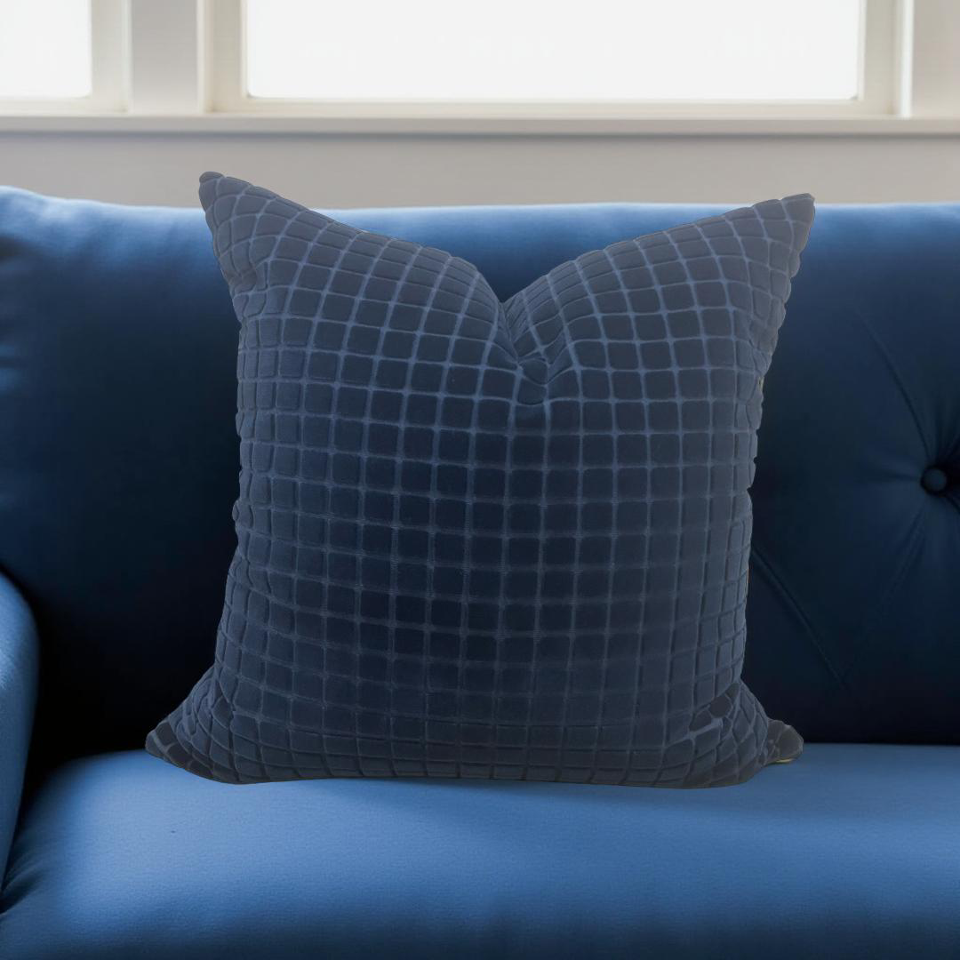 Smalti Blue Grotto 22x22" Knife Edge Decorative Throw Pillow
