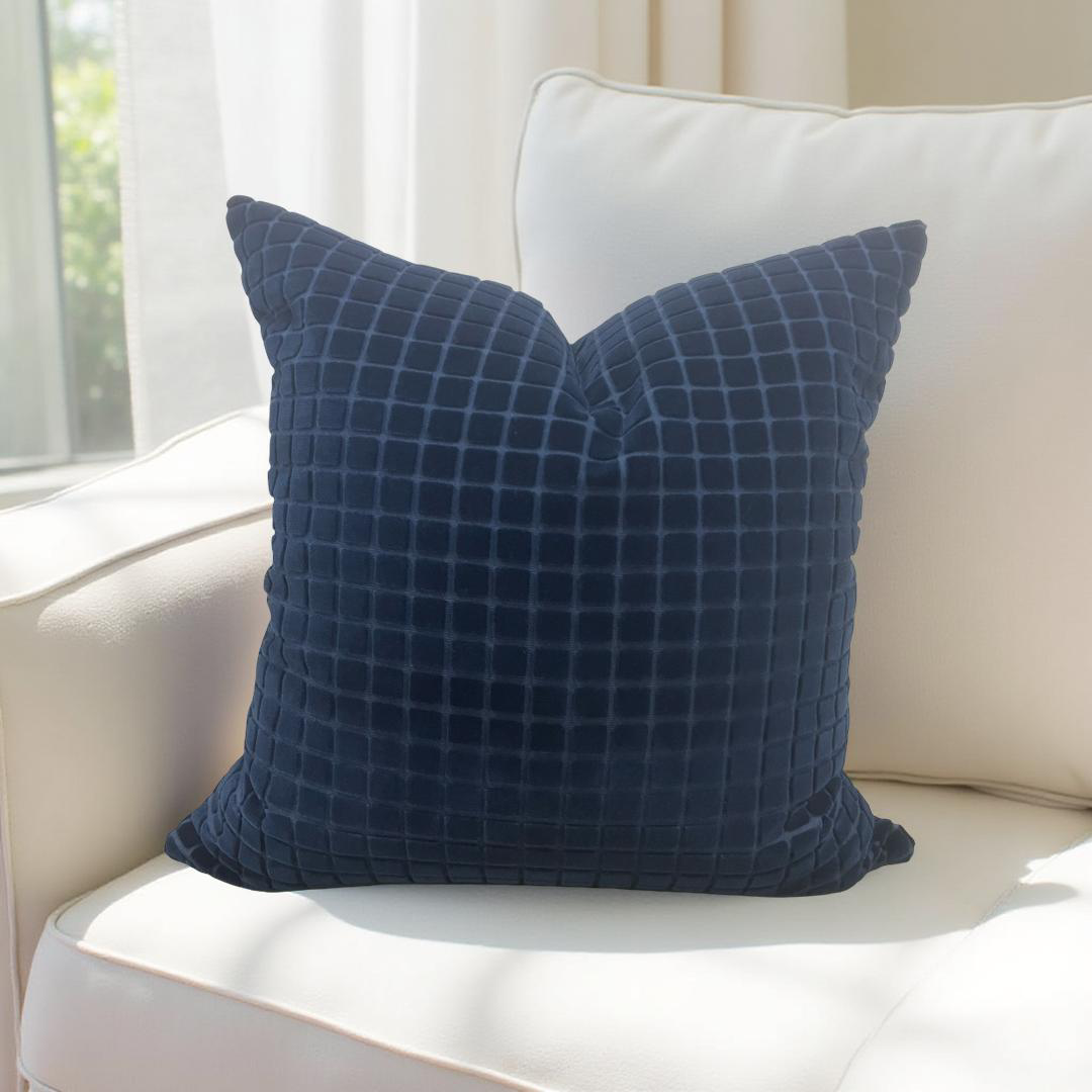 Smalti Blue Grotto 22x22" Knife Edge Decorative Throw Pillow