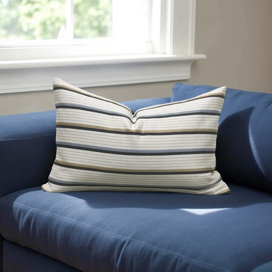 Designer Fabric Lliad Chariot 12x18" Knife Edge Lumbar Pillow