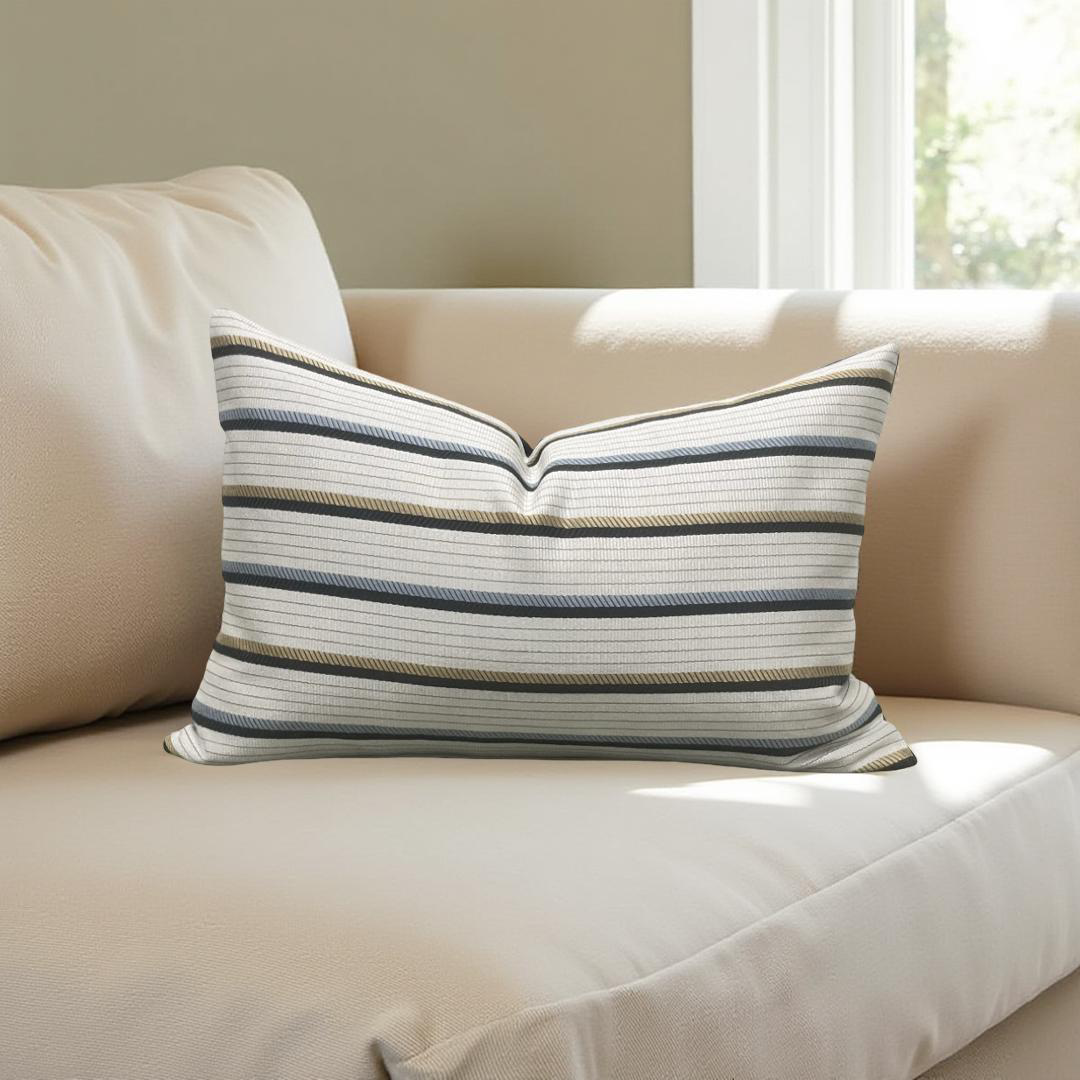 Designer Fabric Lliad Chariot 12x18" Knife Edge Lumbar Pillow