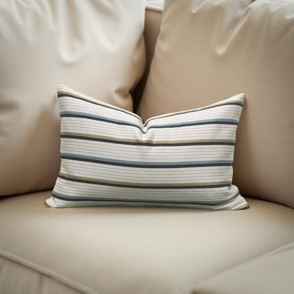 Designer Fabric Lliad Chariot 12x18" Knife Edge Lumbar Pillow