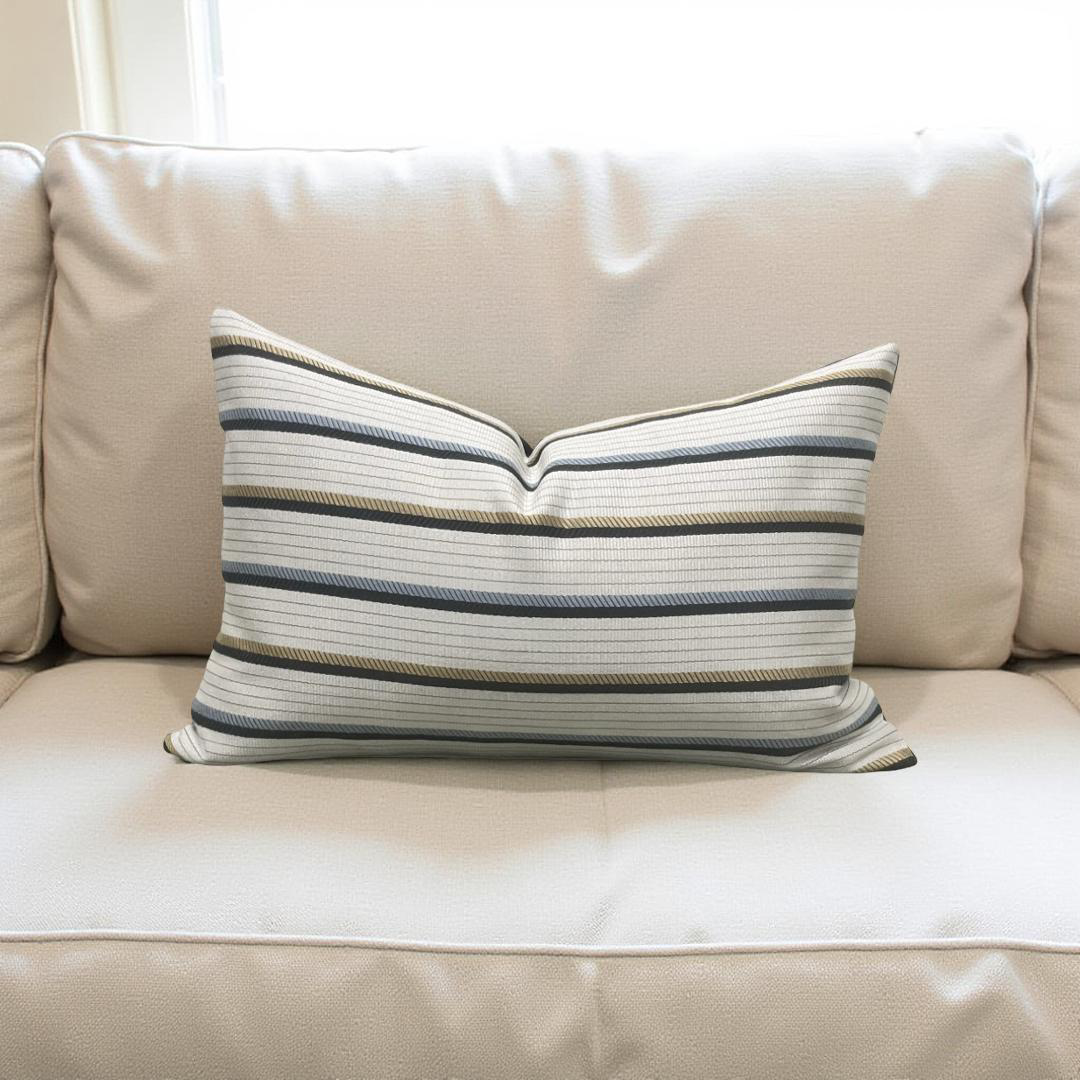 Designer Fabric Lliad Chariot 12x18" Knife Edge Lumbar Pillow