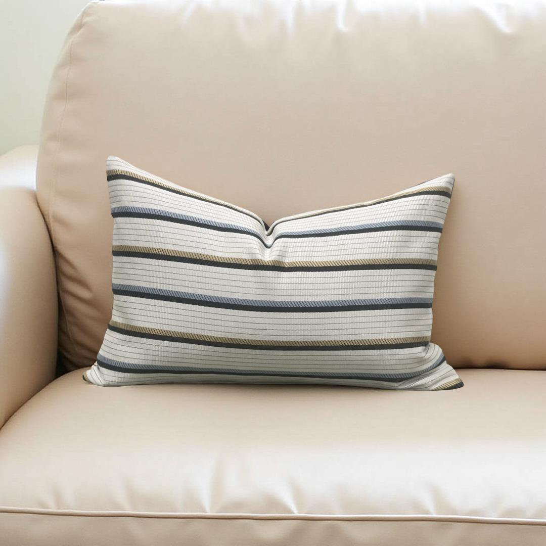 Designer Fabric Lliad Chariot 12x18" Knife Edge Lumbar Pillow
