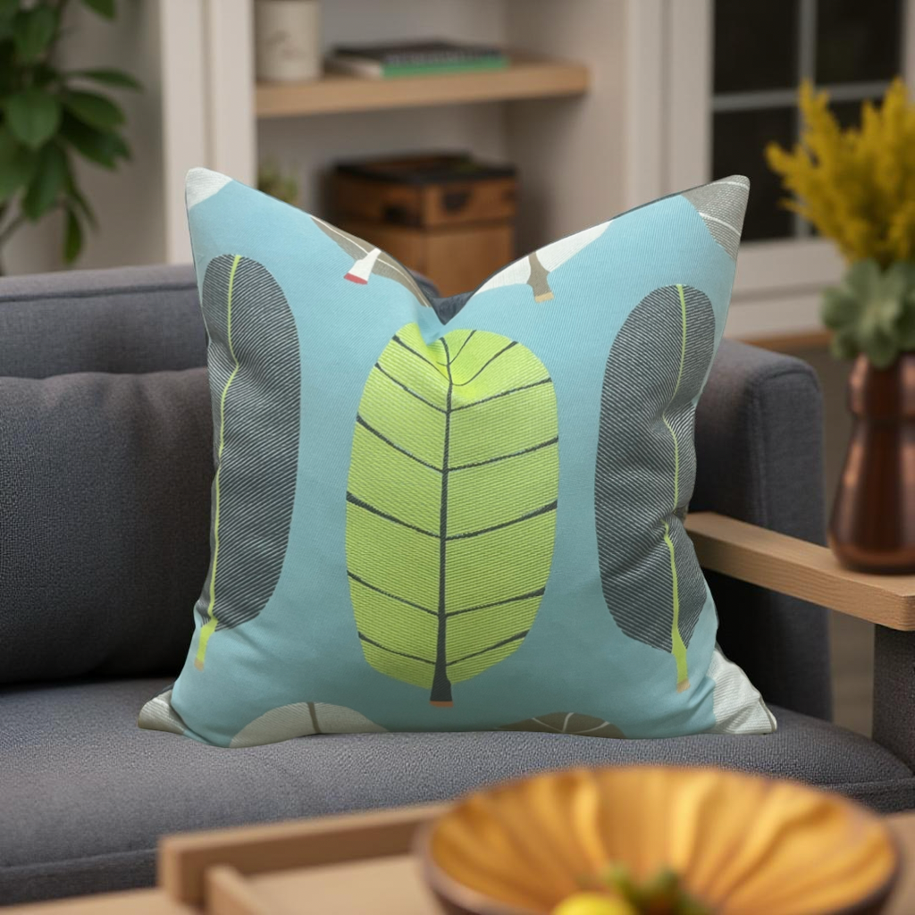 Decorative Pillow Calypso Blue Lagoon 20x20" Knife Edge Throw Pillow