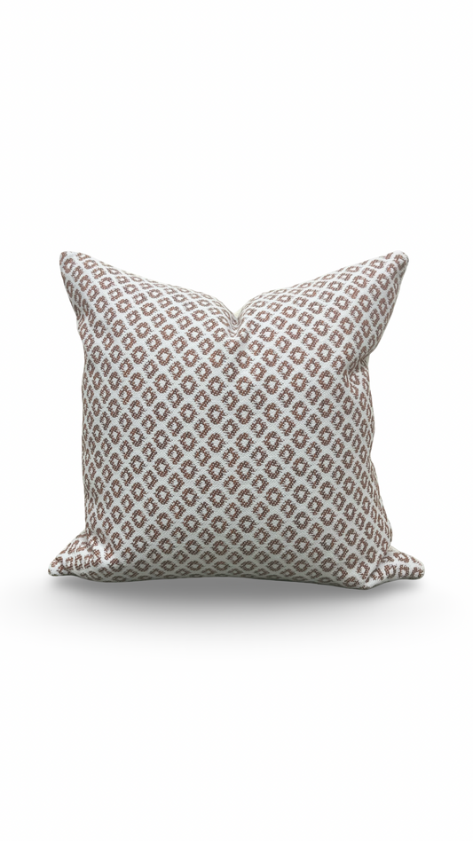 Designer Fabric Yak Naranja 22x22" Knife Edge Decorative Throw Pillow