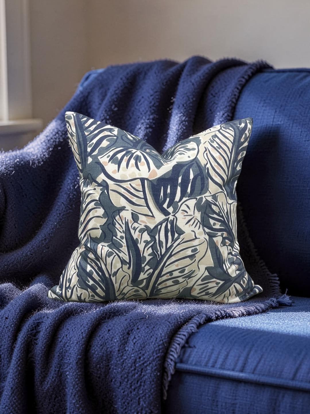 Christopher Farr Cloth Decorative Pillow Mille Feuilles 22x22" Knife Edge Cover