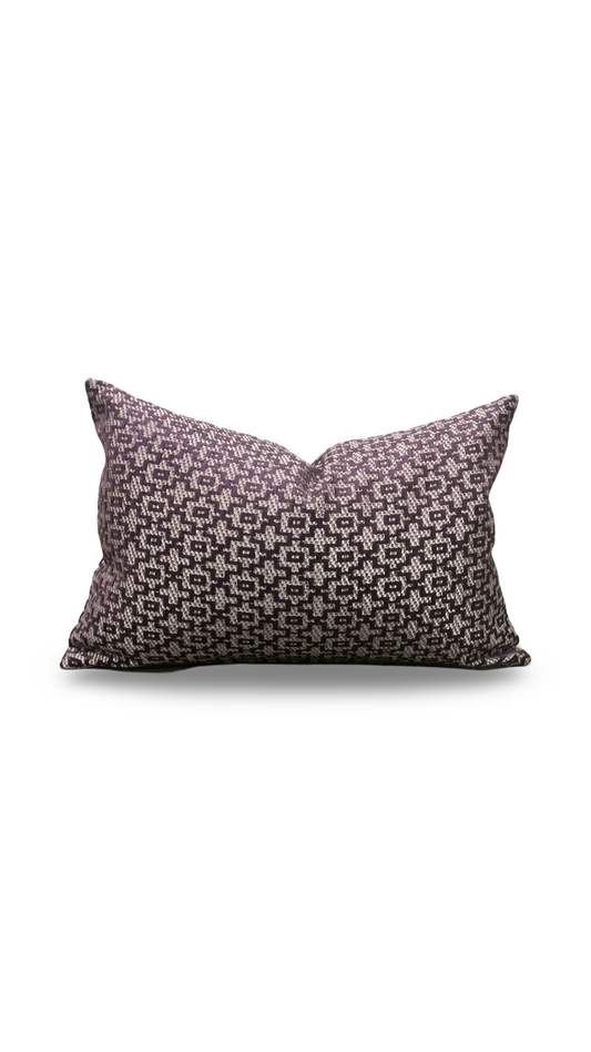 Mansour Damson 12X18" Knife Edge Decorative Lumbar Pillow