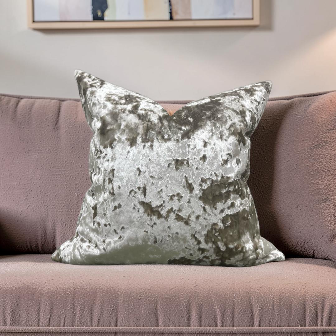 Crushed Velvet Decorative Pillow 24x24" Knife Edge Cover