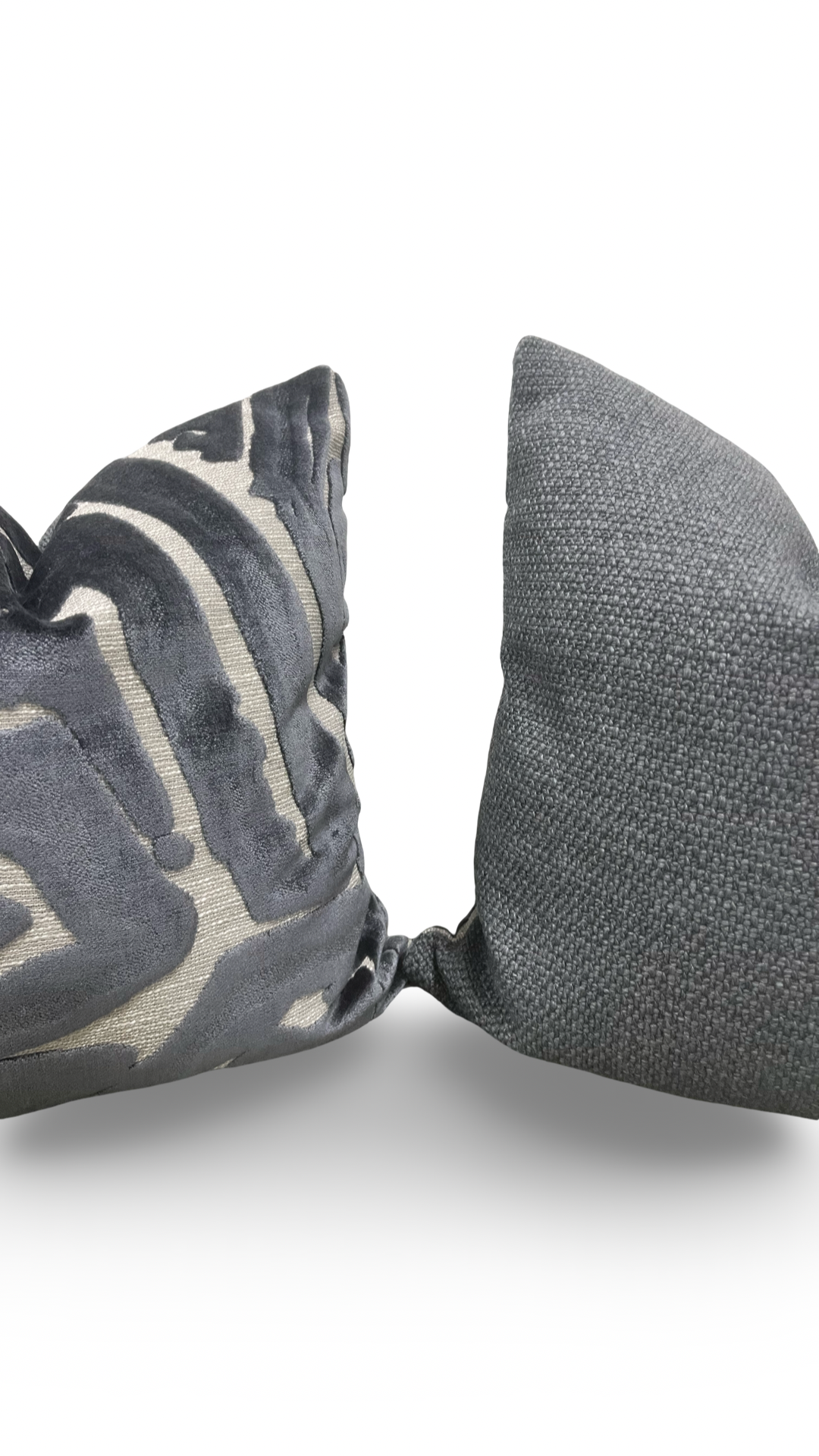Designer Fabric ACDC Graphite 18x18" Knife Edge Decorative Throw Pillow