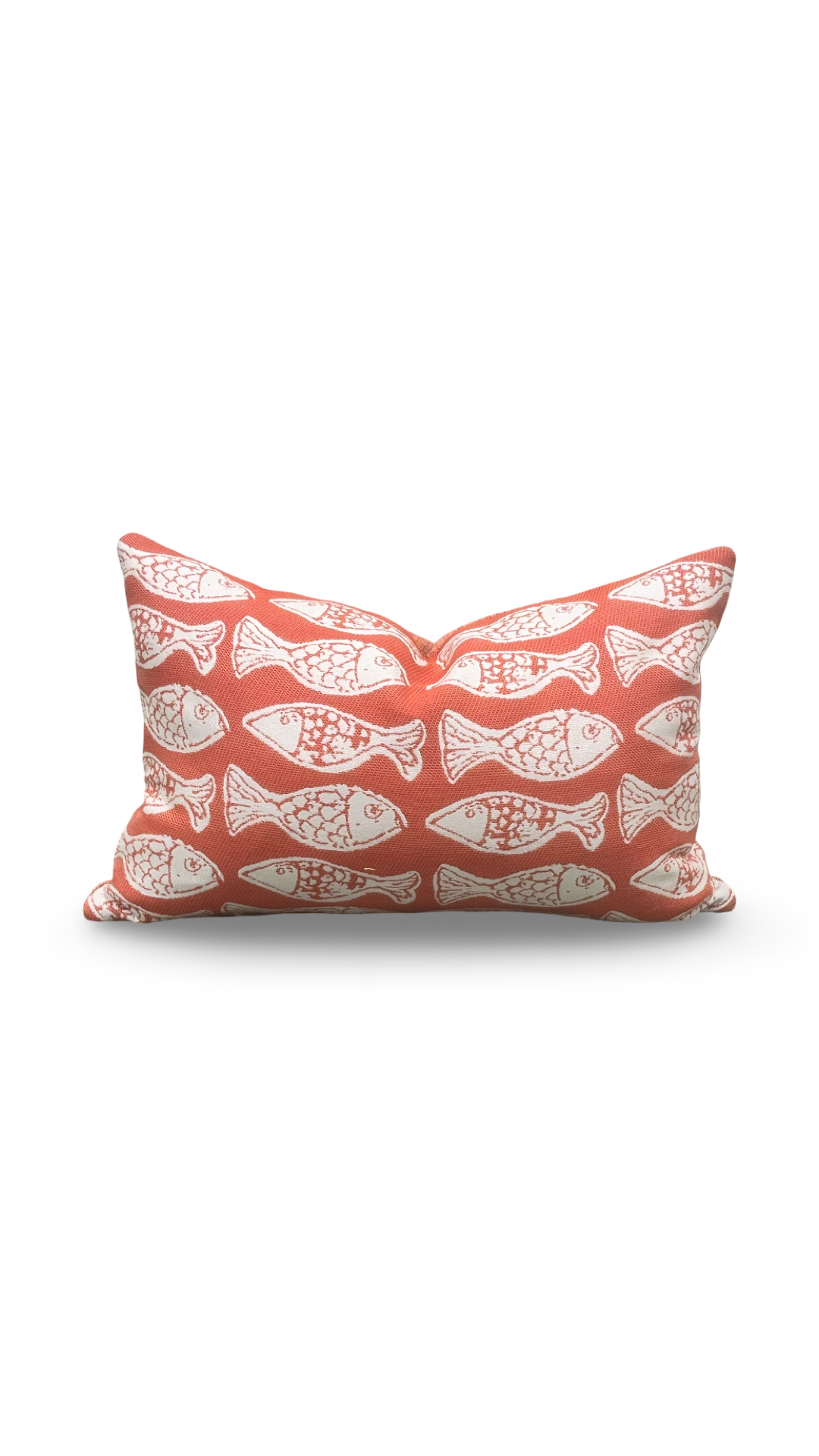 Designer Fabric Persimmon 12x18" Knife Edge Lumbar Pillow