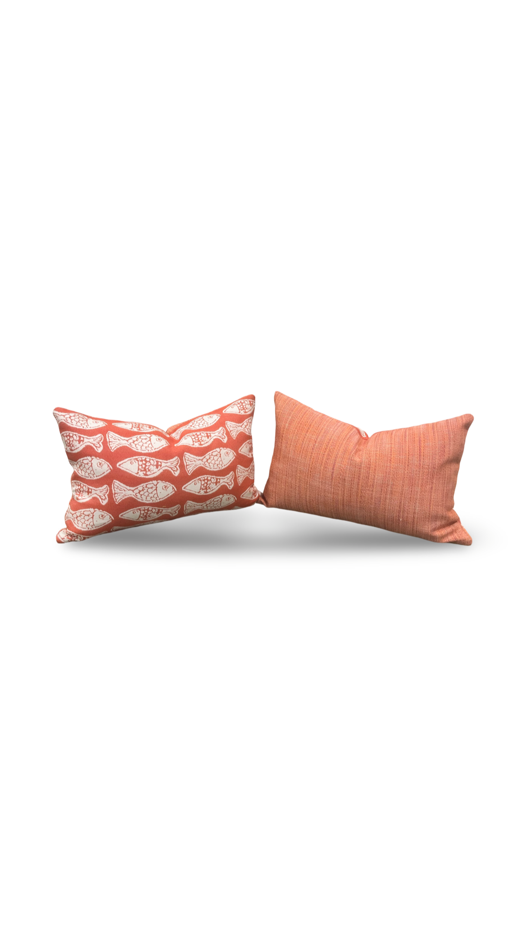 Designer Fabric Persimmon 12x18" Knife Edge Lumbar Pillow