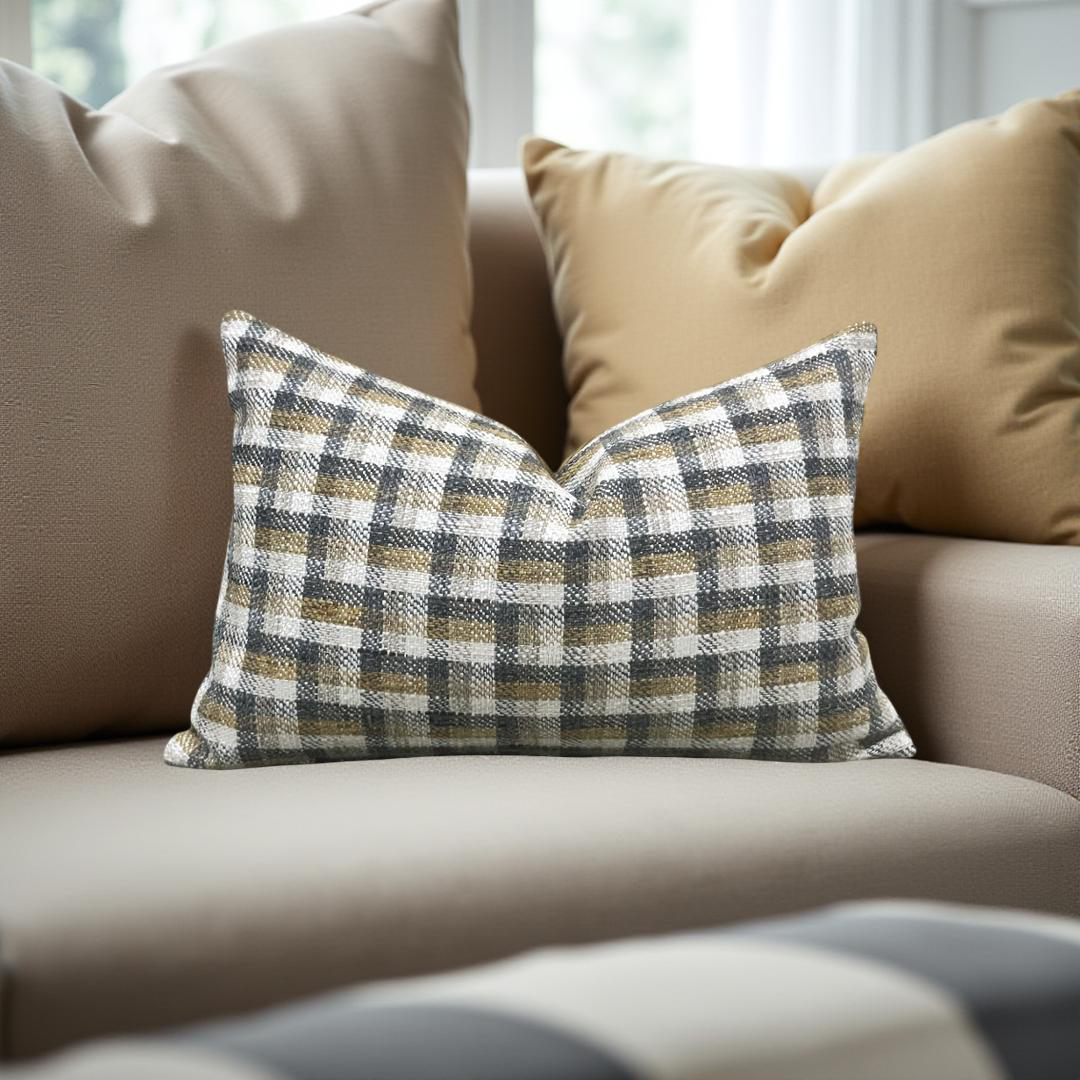 Designer Fabric Chattanooga Bedrock 12x18" Knife Edge Decorative Lumbar Pillow