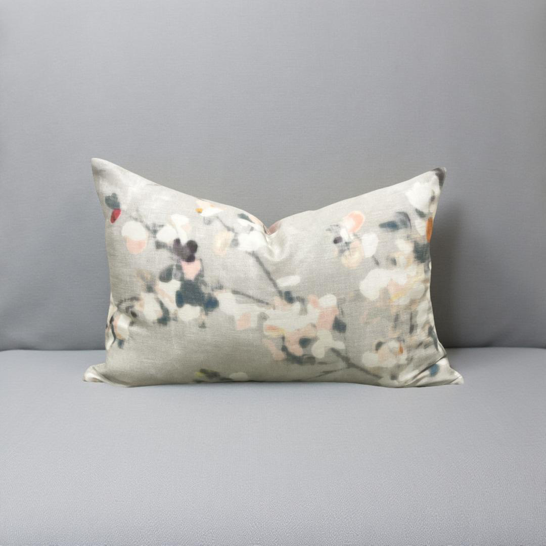 Elegant Pillow Floris Spring Rose - 12x18" Knife Edge Decorative Lumbar Pillow