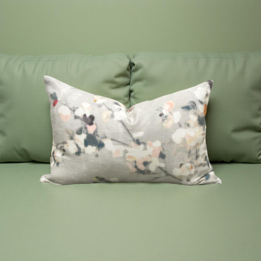 Elegant Pillow Floris Spring Rose - 12x18" Knife Edge Decorative Lumbar Pillow