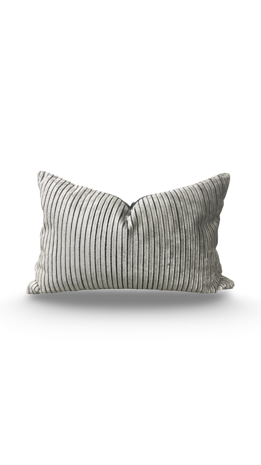 Luxury Pillow in Limbali Liquorice - 12x18" Knife Edge Lumbar Pillow