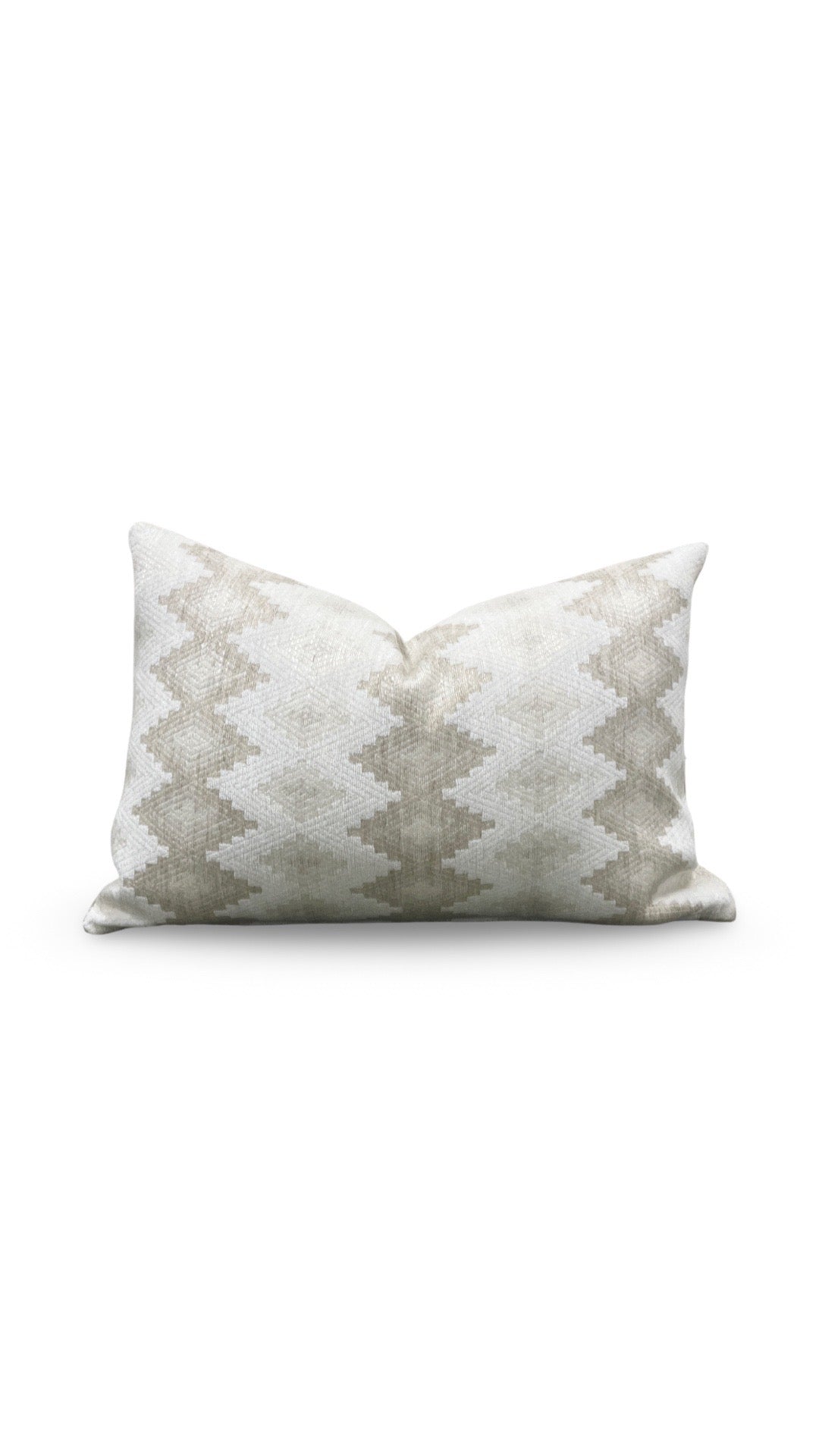 Designers Guild Lumbar Pillow Perzina Chalk 12x18" Knife Edge Cover