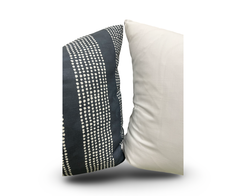 Dotted Stripe - Navy 20x20" Decorative Pillow