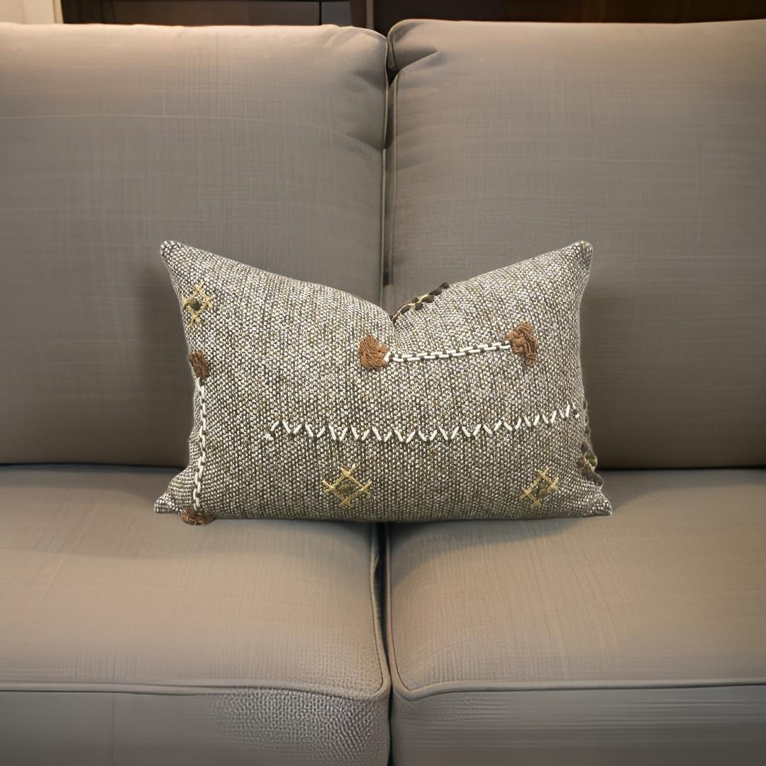 Elitis Loreto 12x18" Knife Edge Decorative Lumbar Pillow