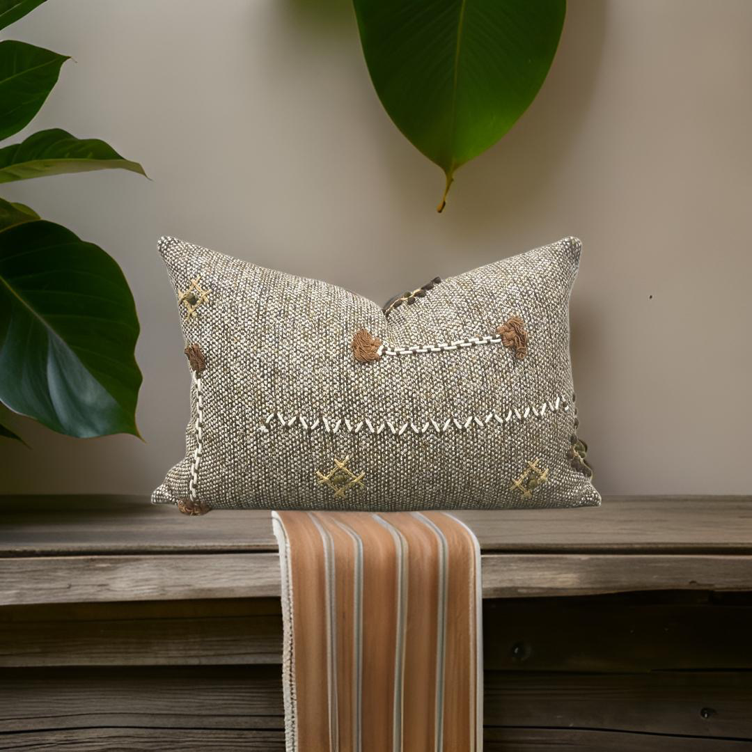 Elitis Loreto 12x18" Knife Edge Decorative Lumbar Pillow