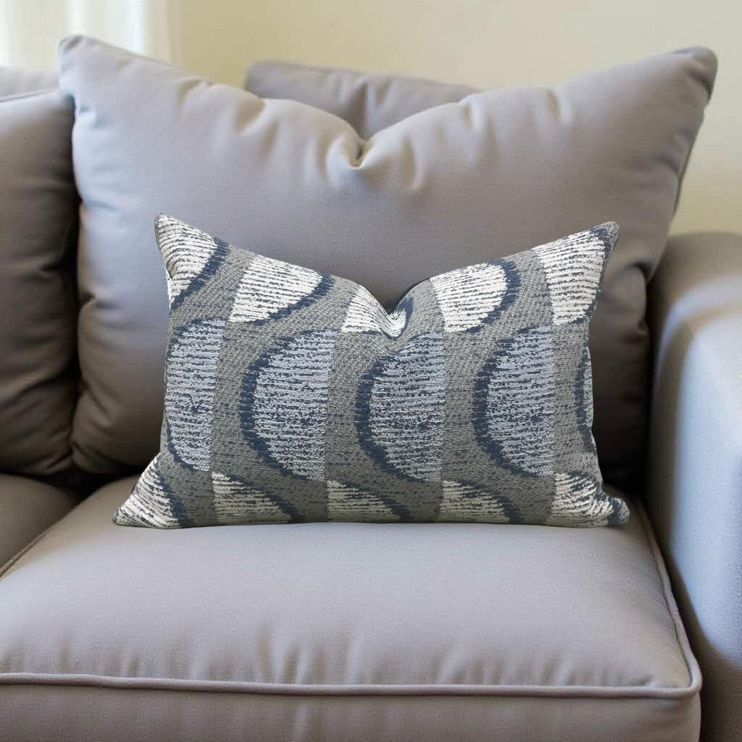 Lumbar Pillow Half Moon Helio 12x18" Knife Edge Cover