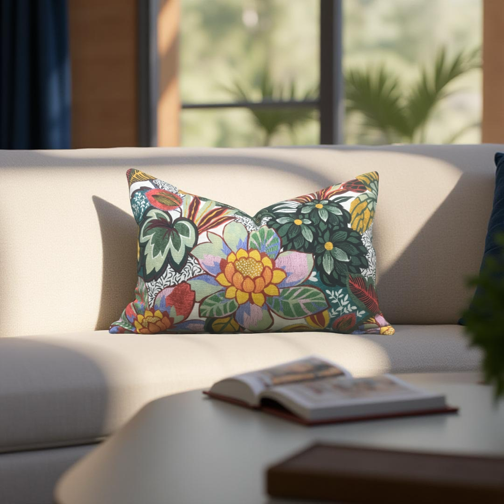 Unicorn Pillow Neutrino Multi 12x18" Knife Edge Decorative Lumbar Pillow