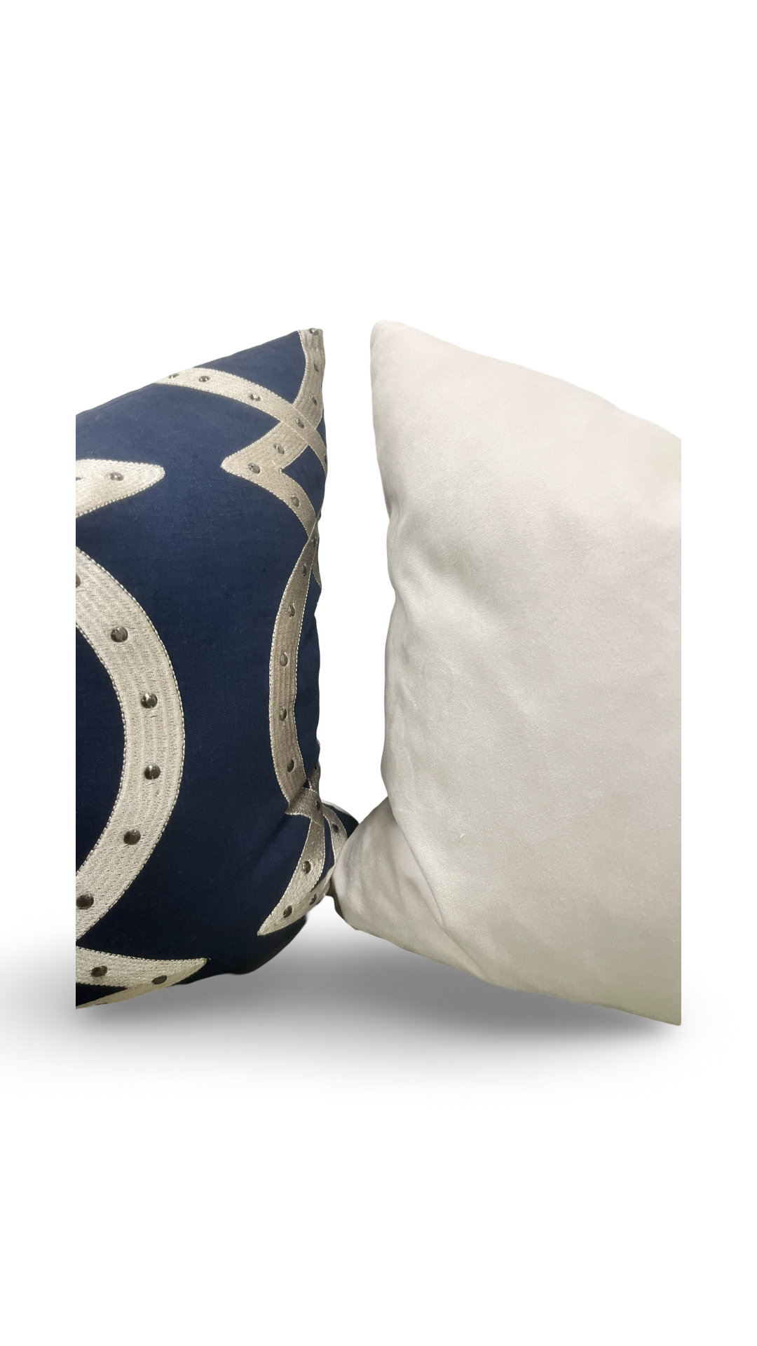 Scenario Studs Navy 22x22" Knife Edge Decorative Pillow