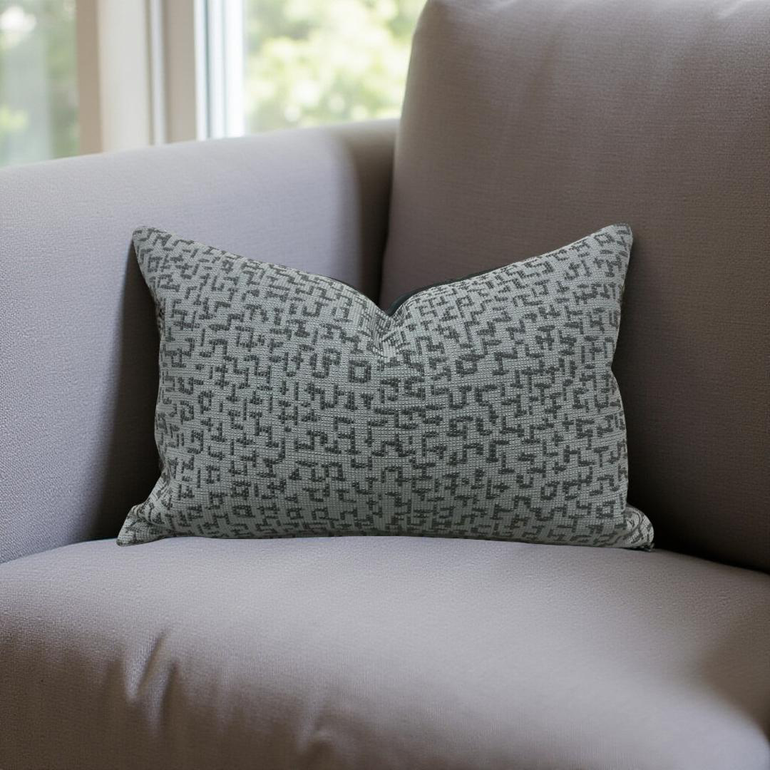 Filippo Uecher Glifo 12x18" Knife Edge Lumbar Pillow