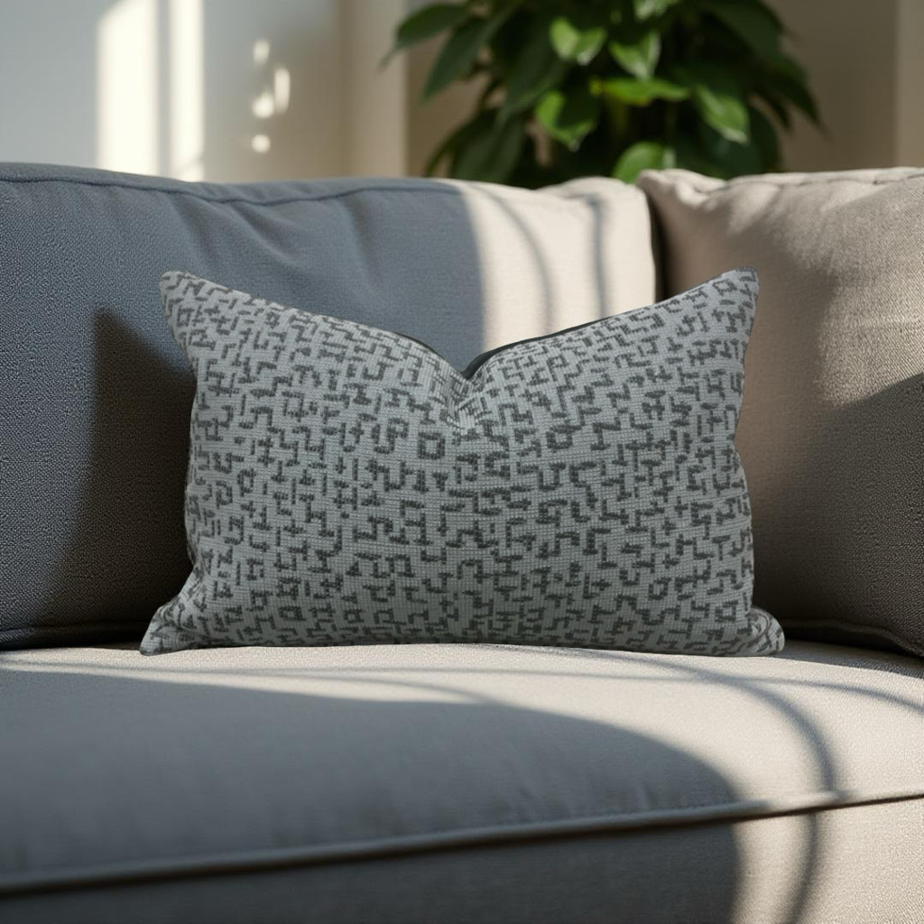 Filippo Uecher Glifo 12x18" Knife Edge Lumbar Pillow