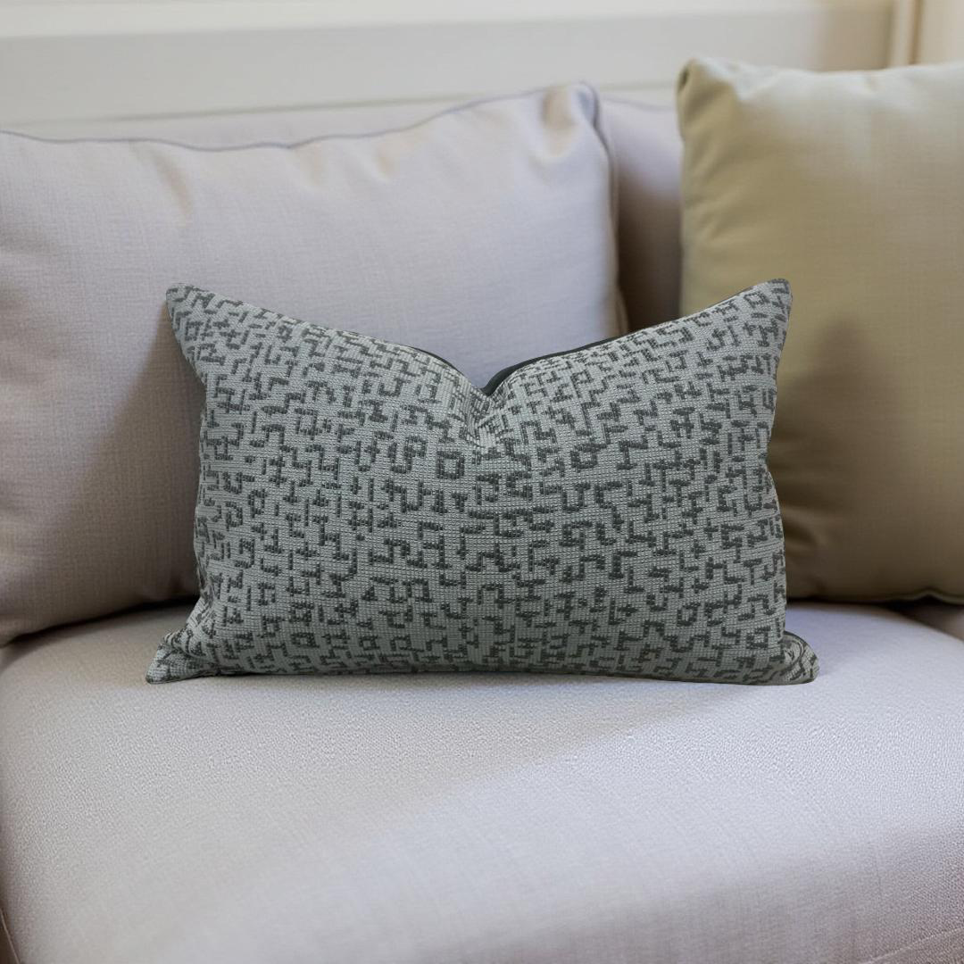 Filippo Uecher Glifo 12x18" Knife Edge Lumbar Pillow