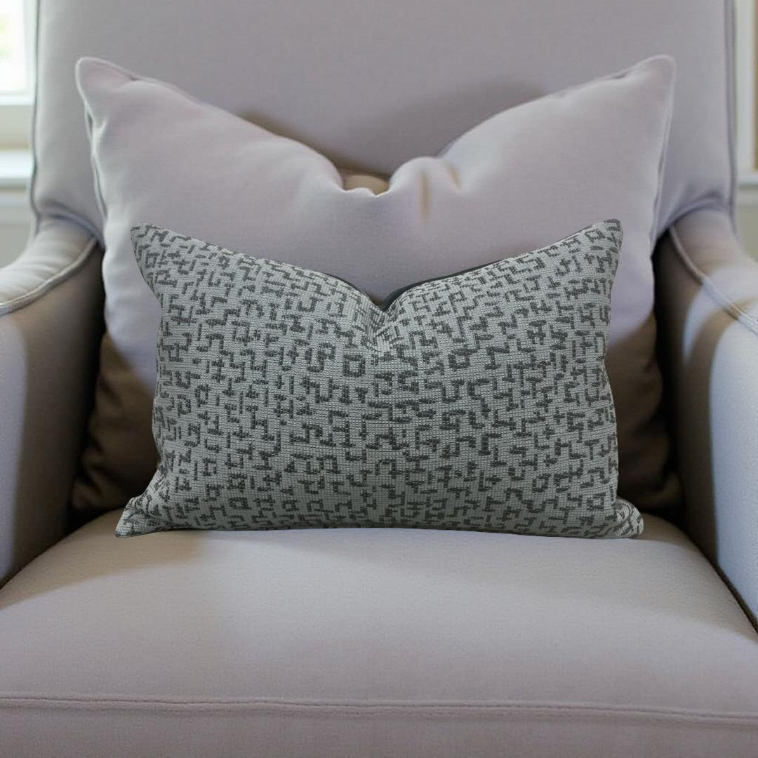 Filippo Uecher Glifo 12x18" Knife Edge Lumbar Pillow