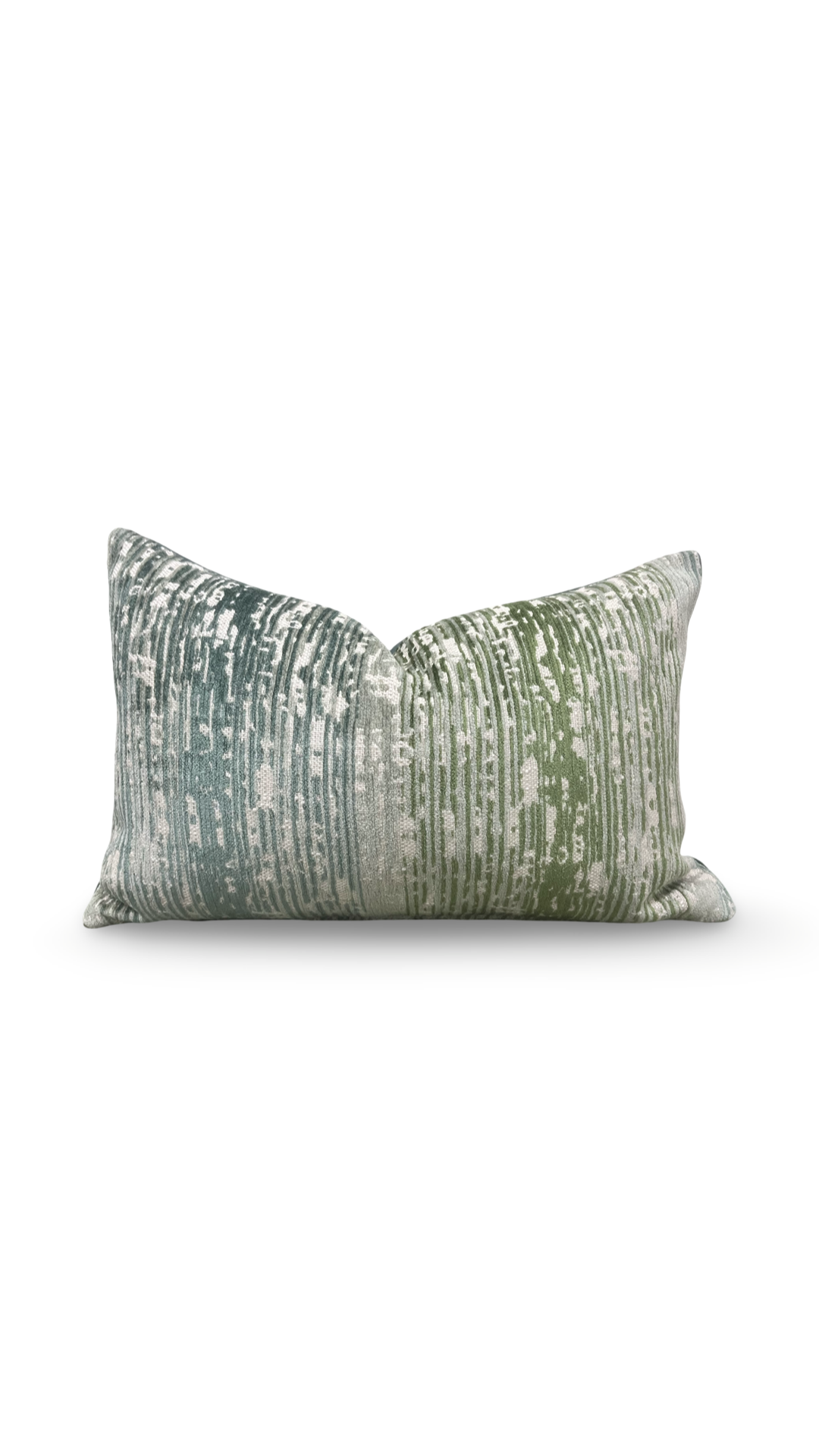 Designer Fabric Damirchik Verde Clark 12x18" Knife Edge Lumbar Pillow