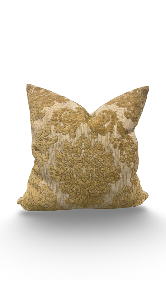 Gold Motif pattern 20X20" Knife Edge Decorative Pillow
