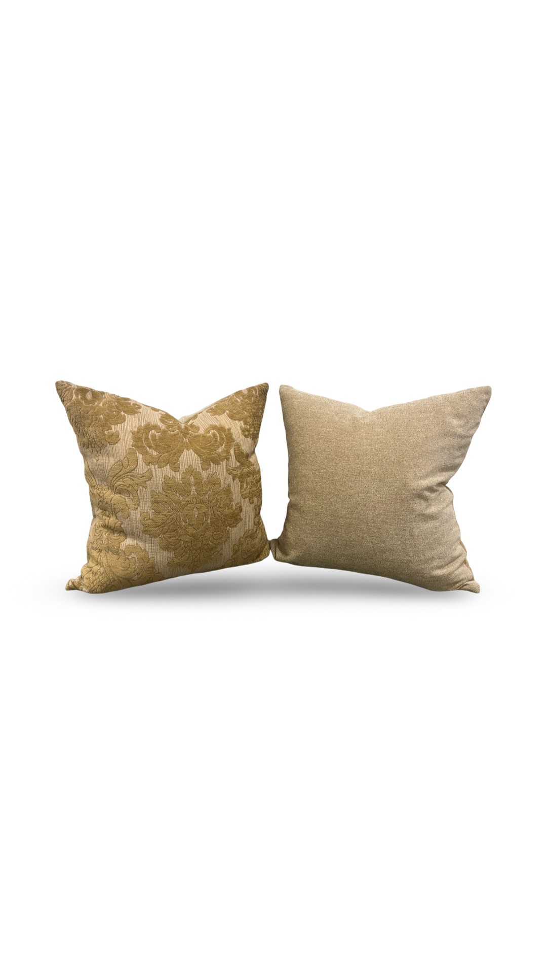 Gold Motif pattern 20X20" Knife Edge Decorative Pillow