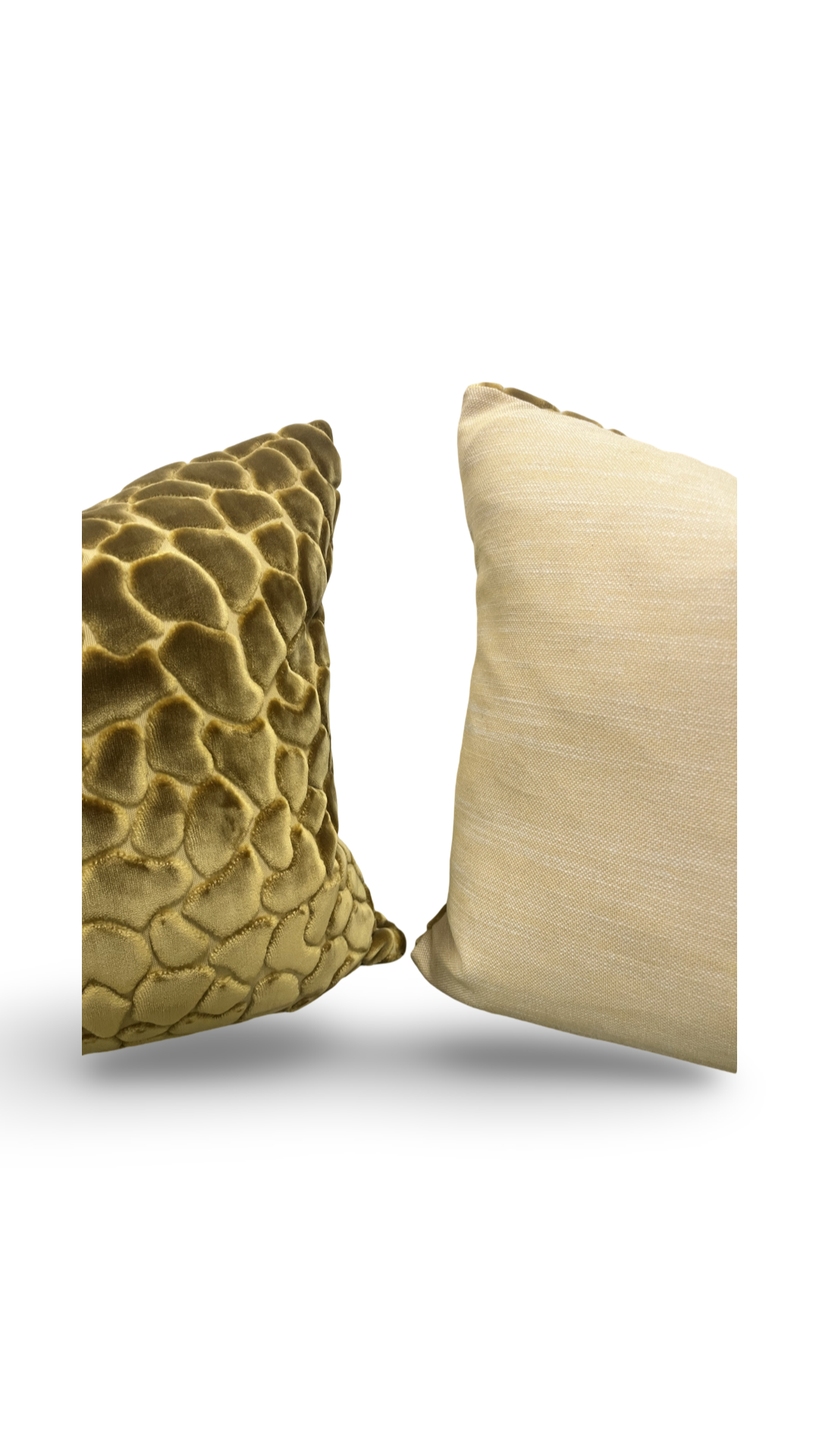 Gold Raised Velvet Animal Print 18X18" Knife Edge Decorative Throw Pillow