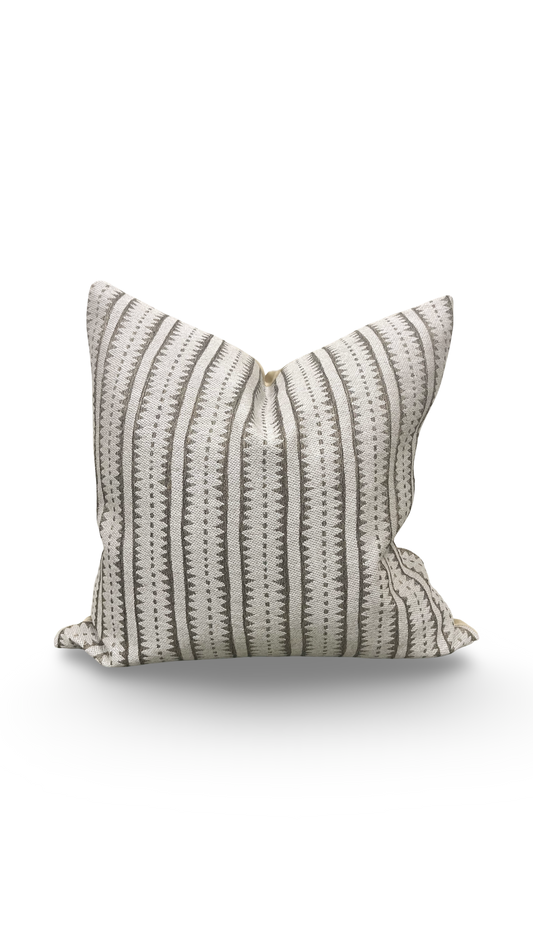 Gold and Tan Vertical Stripe 20x20" Knife Edge Decorative Throw Pillow