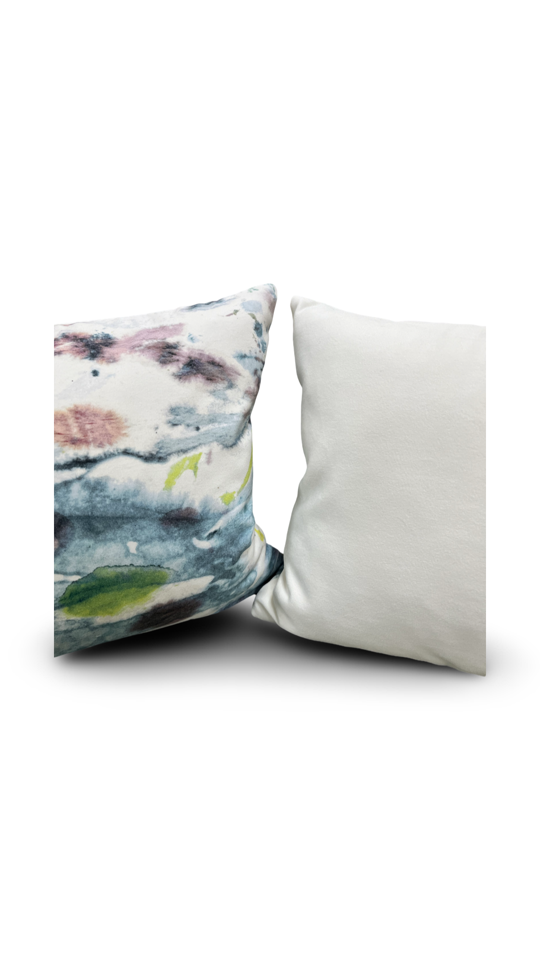 Watered Pop of Turquoise 12x18" Knife Edge Decorative Lumbar Pillow