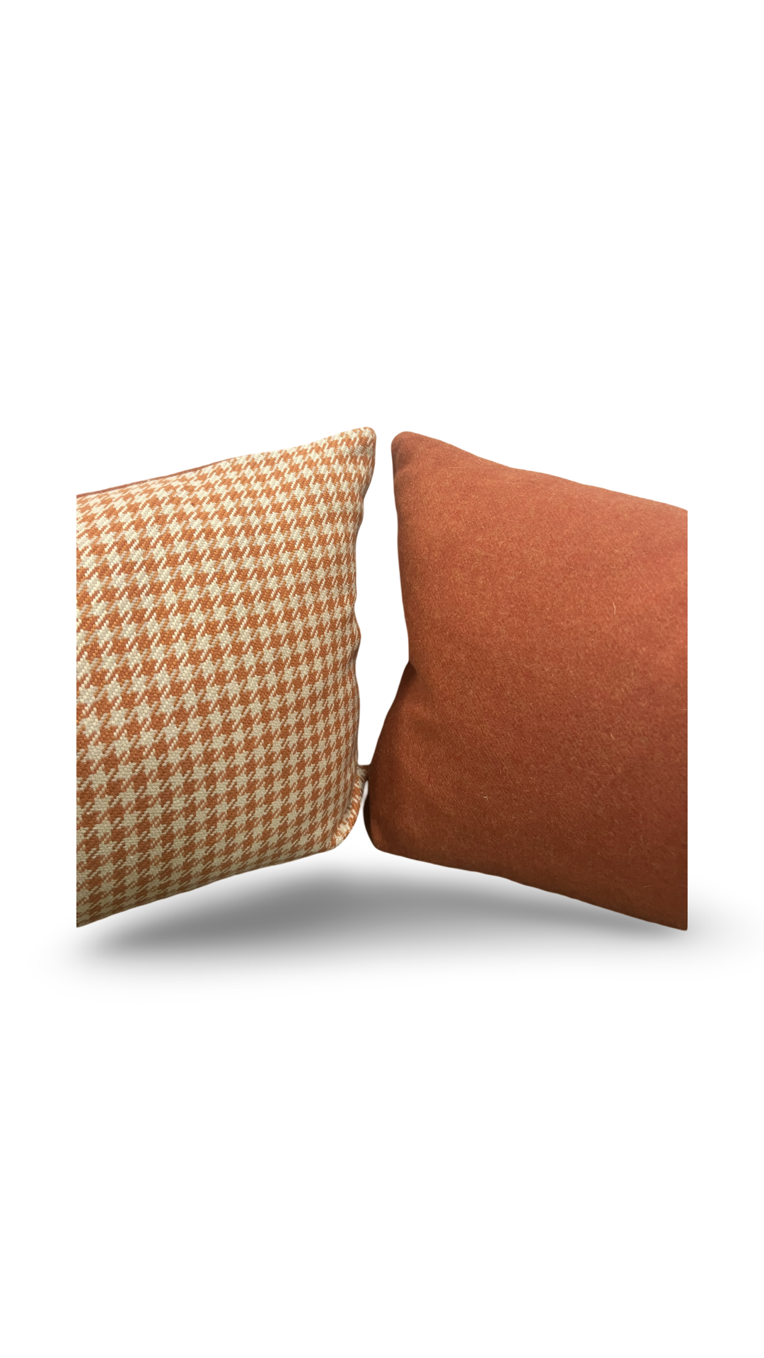 Paprika Small Houndstooth 12X18" Knife Edge Decorative Lumbar Pillow