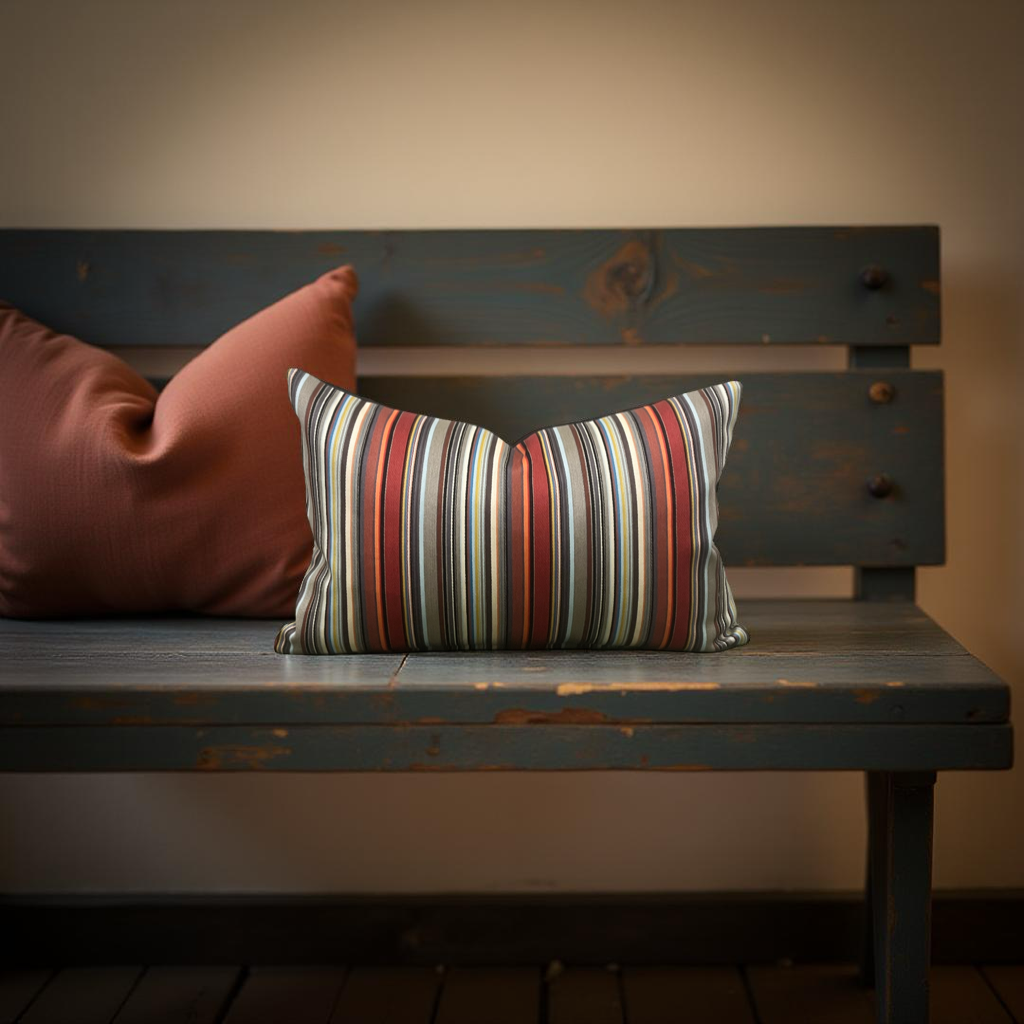 Harmonious Stripe 12X18" Knife Edge Decorative Lumbar Pillow