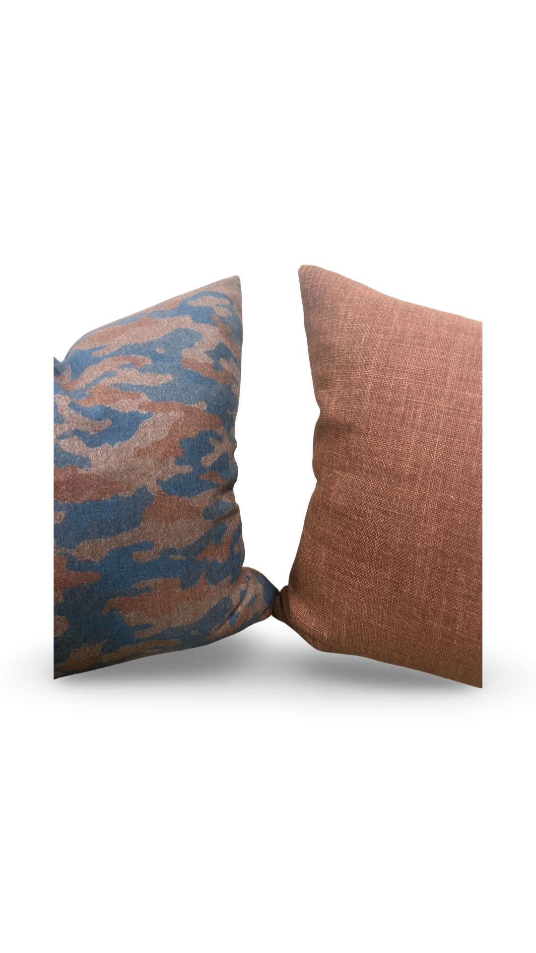 Cavendish Rust Teal 20x20" Knife Edge Decorative Throw Pillow